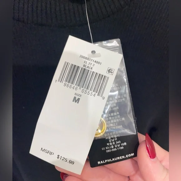 Ralph Lauren Women’s Button-Trim Mockneck Sweater - Picture 3 of 3